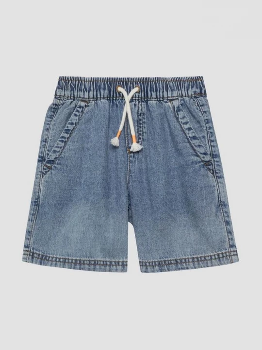 Foto van product Bermuda jeans pull-on / loose fit / high rise / wijde pijpen s.Oliver blauw