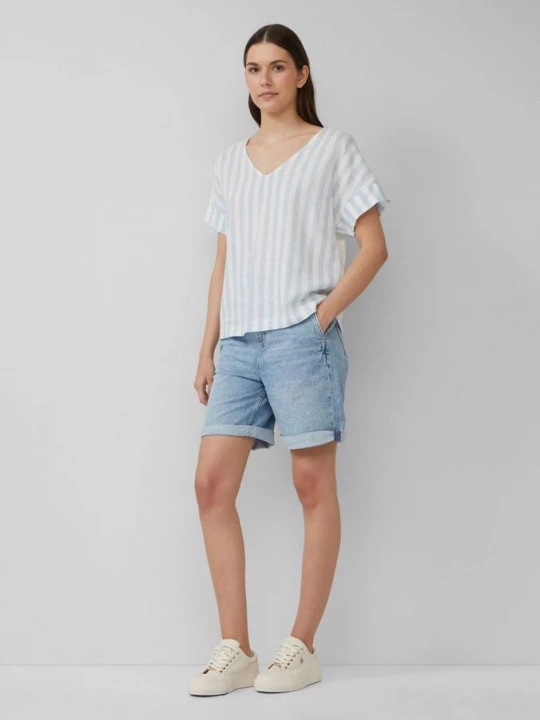 Foto van product Bermuda jeans / relaxed fit / high rise / barrel leg s.Oliver blauw