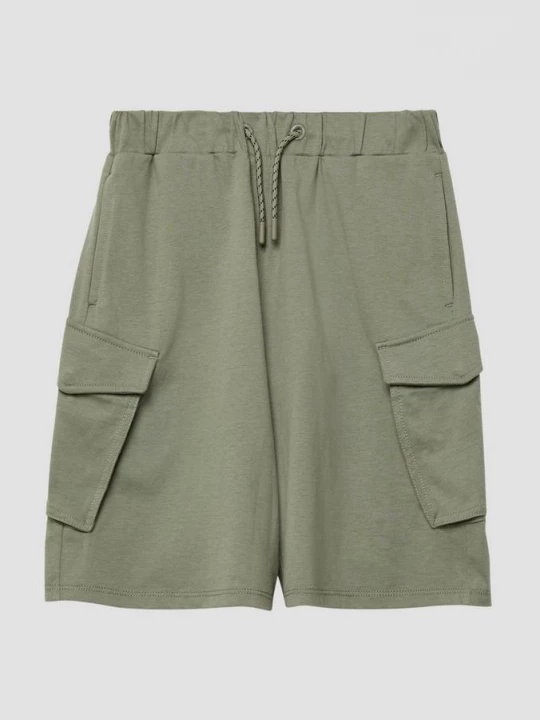 Foto van product Bermuda met cargozakken en een loose fit s.Oliver olijfgroen