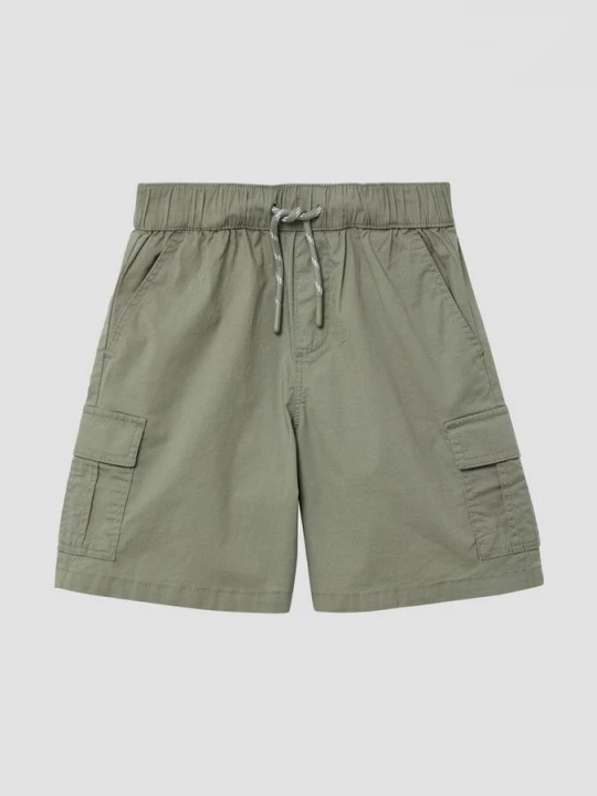 Foto van product Bermuda met een loose fit en cargozakken s.Oliver olijfgroen