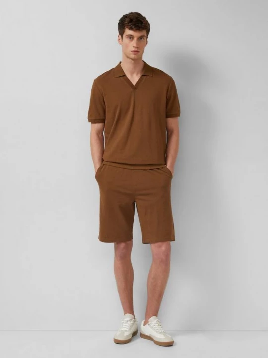 Foto van product Bermuda van getextureerde katoenen jersey s.Oliver bruin