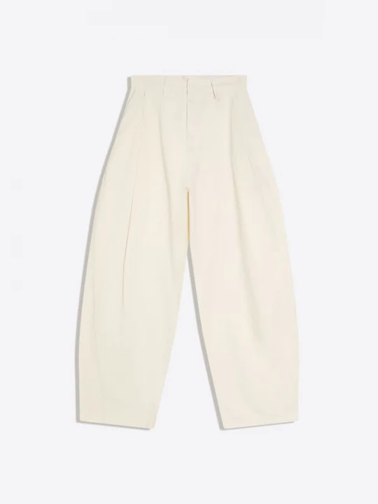 Foto van product Bershka Bandplooibroek natuurwit