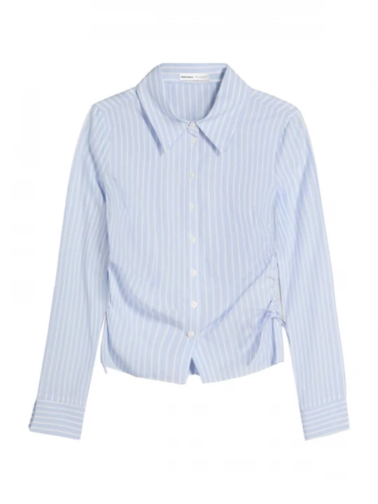 Foto van product Bershka Blouse duifblauw / wit