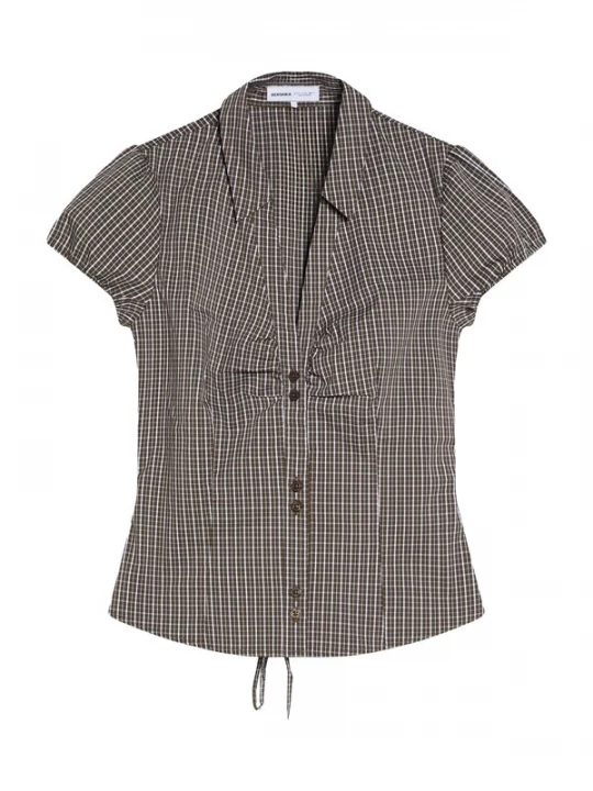 Foto van product Bershka Blouse kaki / wit
