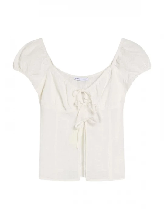 Foto van product Bershka Blouse wit gemêleerd