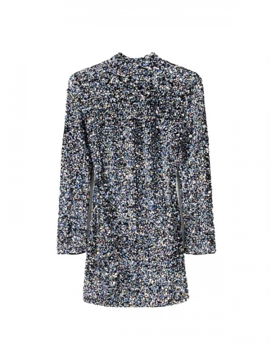 Foto van product Bershka Cocktailjurk zwart / zilver