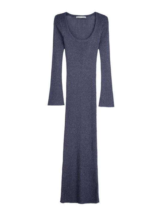 Foto van product Bershka Gebreide jurk blauw