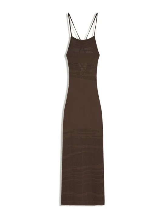 Foto van product Bershka Gebreide jurk bruin