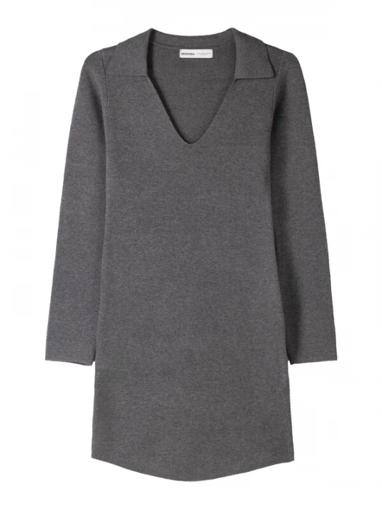 Foto van product Bershka Gebreide jurk donkergrijs