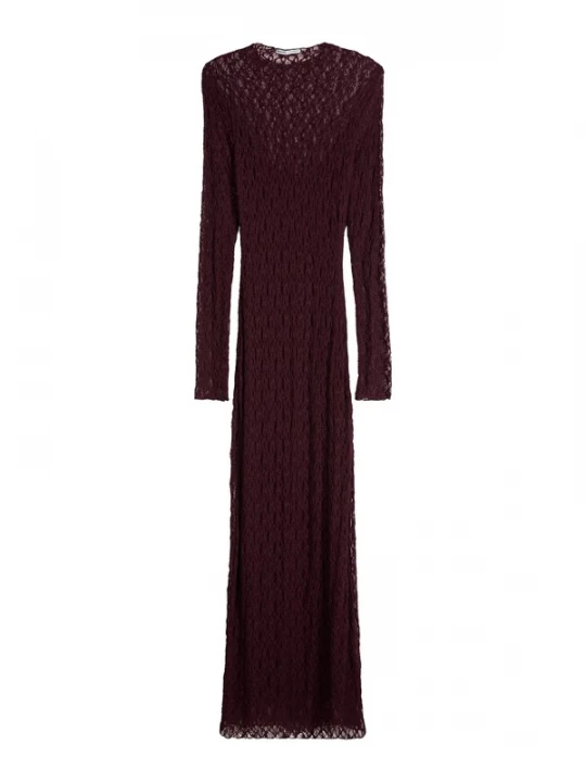 Foto van product Bershka Gebreide jurk donkerrood