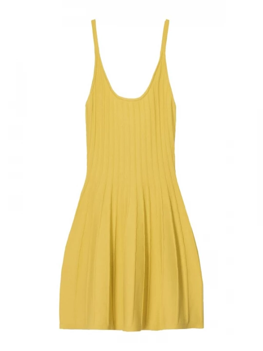 Foto van product Bershka Gebreide jurk geel