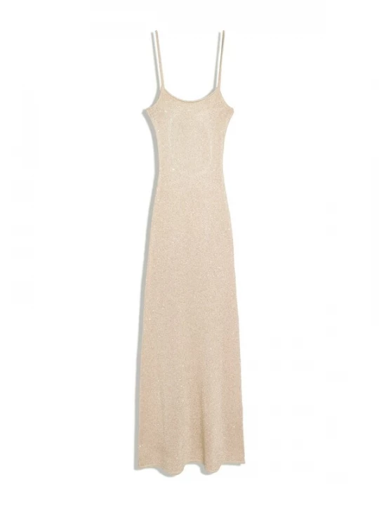 Foto van product Bershka Gebreide jurk goud