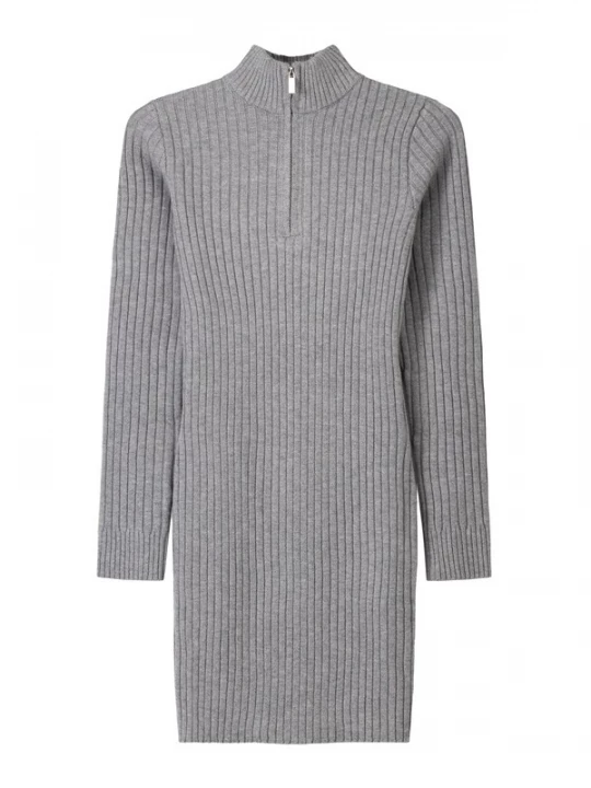 Foto van product Bershka Gebreide jurk grijs gemêleerd