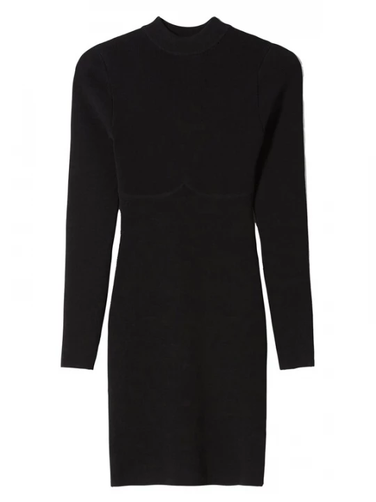 Foto van product Bershka Gebreide jurk zwart
