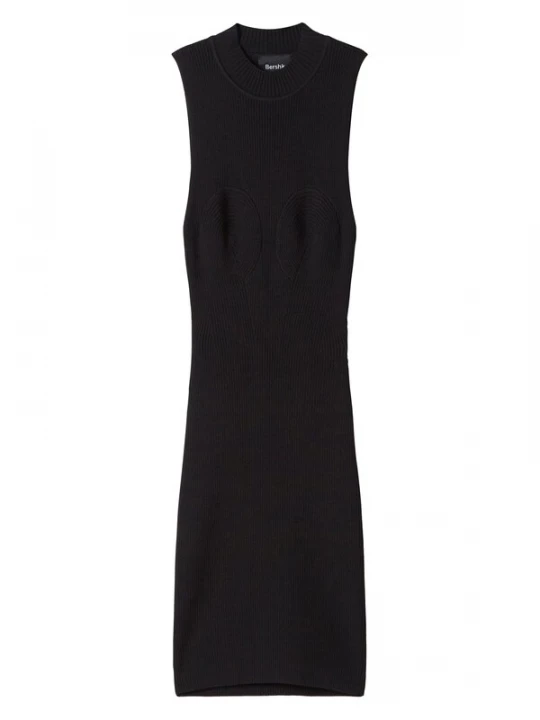 Foto van product Bershka Gebreide jurk zwart