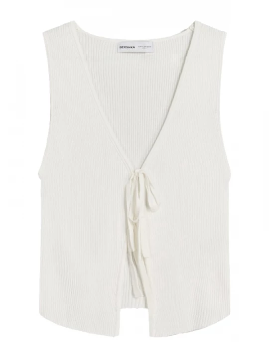 Foto van product Bershka Gebreide top wit