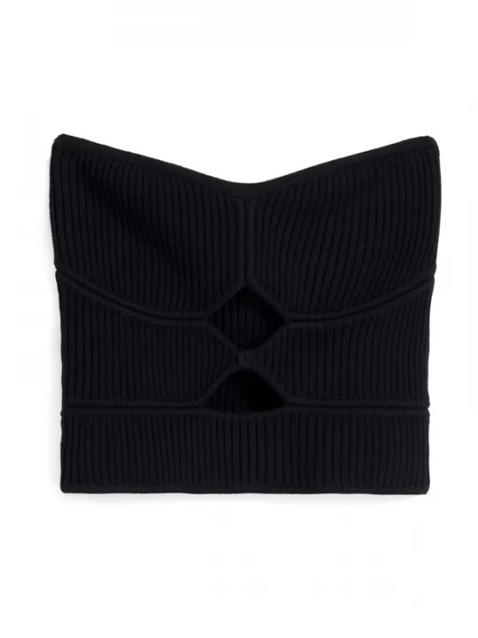 Foto van product Bershka Gebreide top zwart