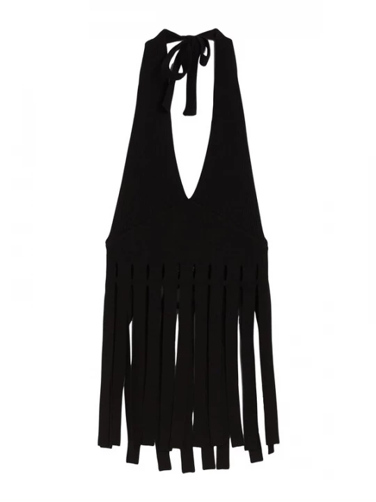 Foto van product Bershka Gebreide top zwart