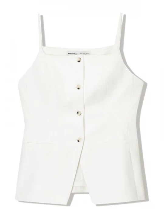 Foto van product Bershka Gilet ecru