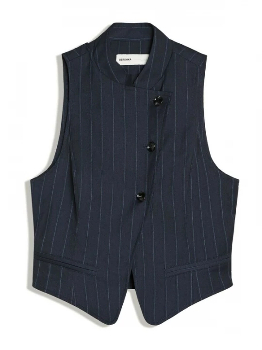 Foto van product Bershka Gilet navy / lichtblauw