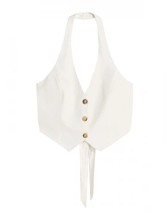 Foto van product Bershka Gilet offwhite