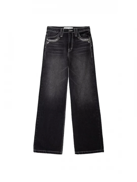 Foto van product Bershka Jeans black denim / transparant