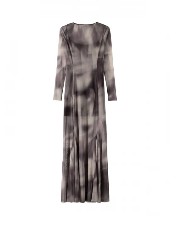 Foto van product Bershka Jurk beige / donkerbeige / grafiet