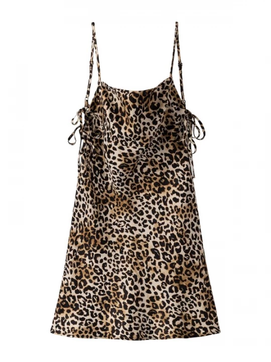 Foto van product Bershka Jurk beige / donkerbruin / zwart