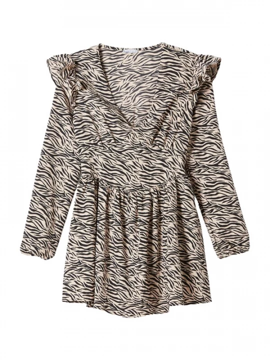 Foto van product Bershka Jurk beige / zwart