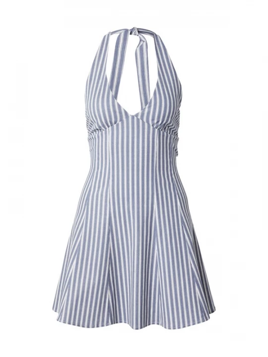 Foto van product Bershka Jurk blauw / wit