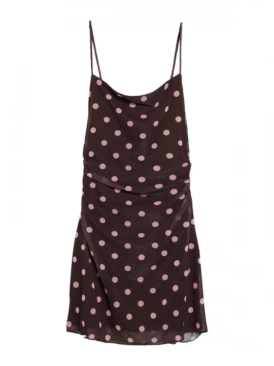 Foto van product Bershka Jurk chocoladebruin / poederroze