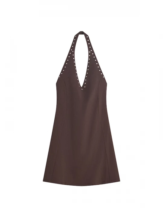 Foto van product Bershka Jurk donkerbruin