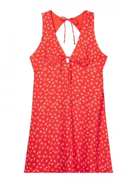 Foto van product Bershka Jurk knalrood / wit