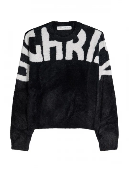 Foto van product Bershka Jurk zwart / wit