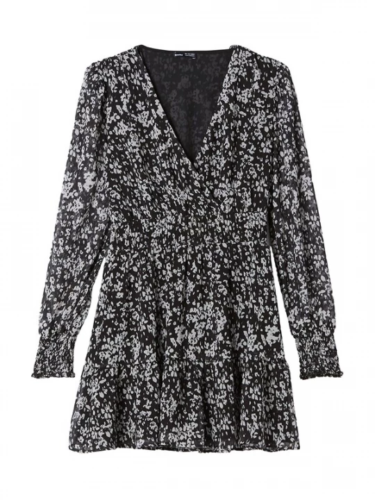 Foto van product Bershka Jurk zwart / wit
