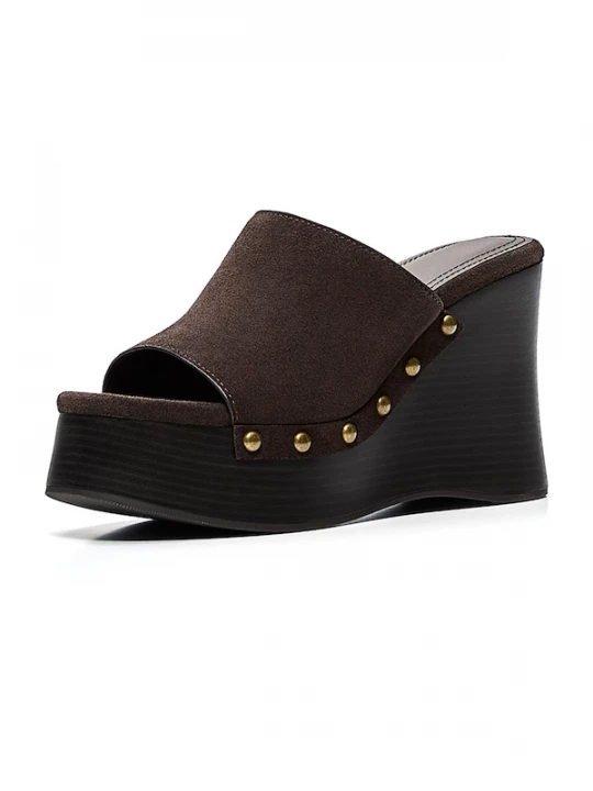 Foto van product Bershka Muiltjes chocoladebruin