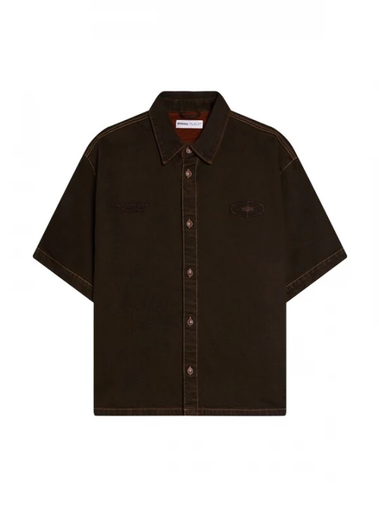 Foto van product Bershka Overhemd chocoladebruin