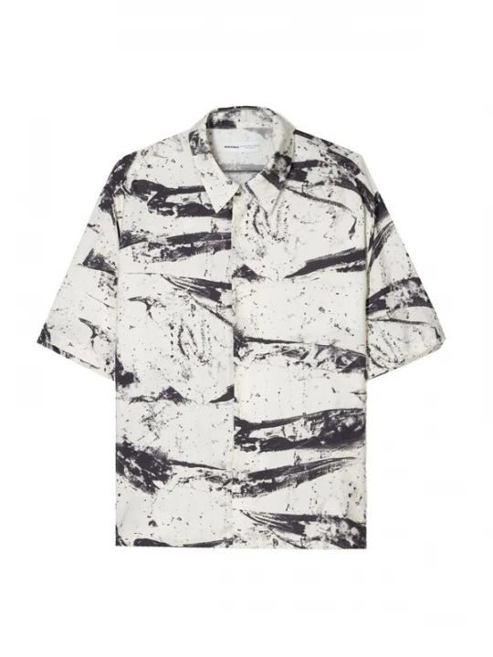 Foto van product Bershka Overhemd ecru / zwart
