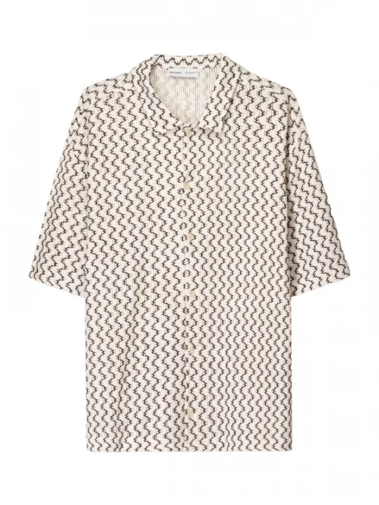 Foto van product Bershka Overhemd ecru / zwart