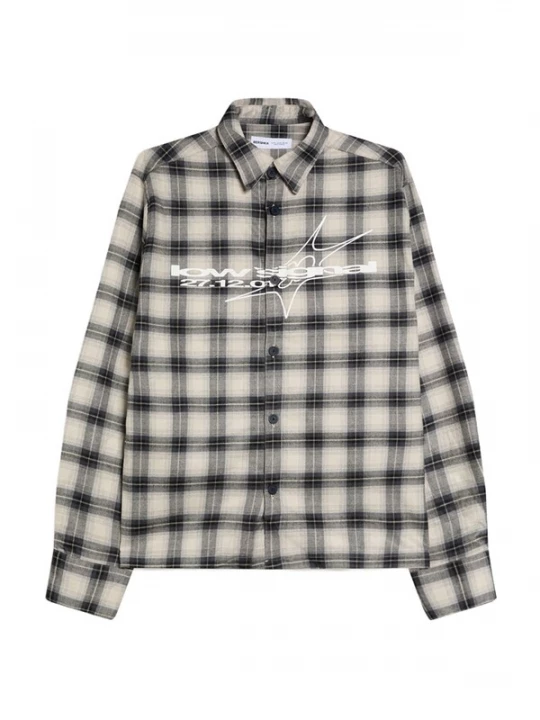 Foto van product Bershka Overhemd grijs / basaltgrijs / zwart / wit