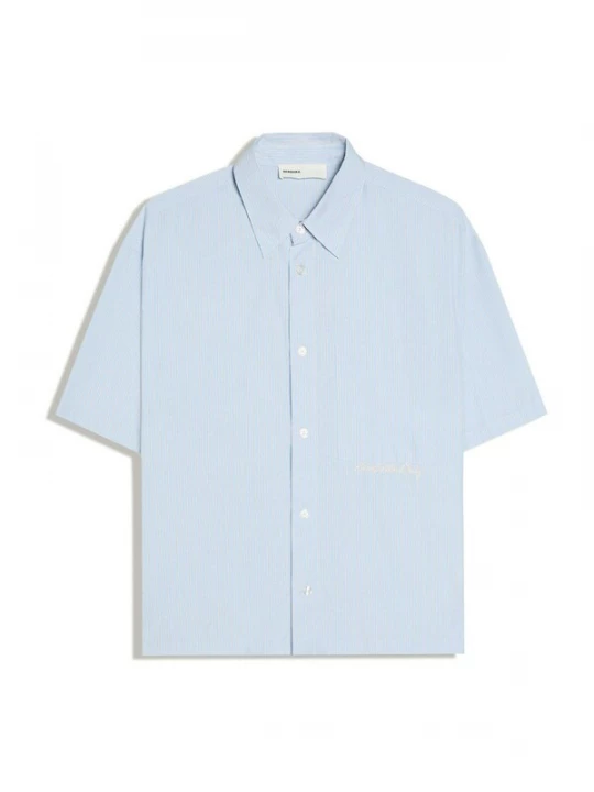Foto van product Bershka Overhemd lichtblauw / wit