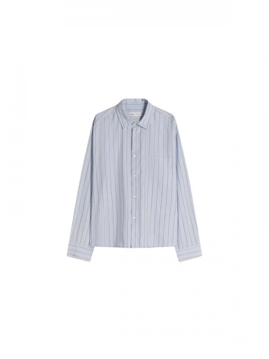 Foto van product Bershka Overhemd navy / lichtblauw / donkerbruin