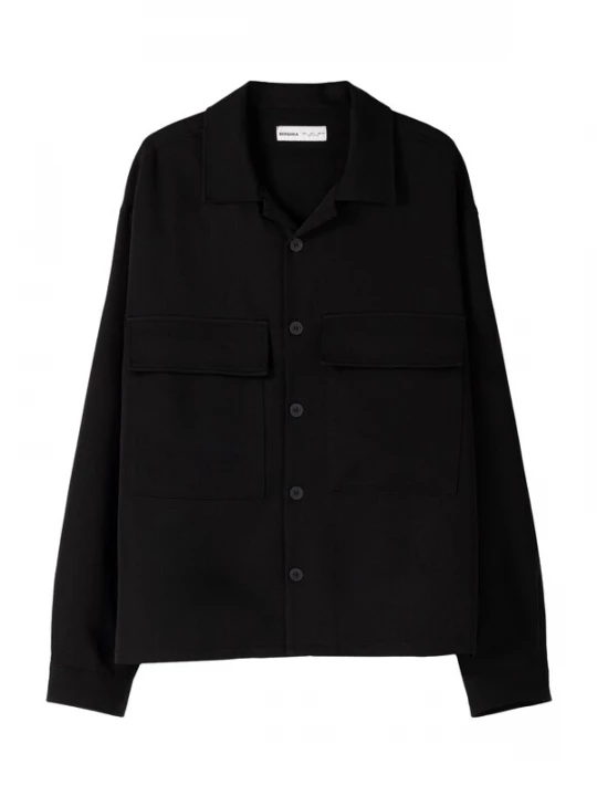 Foto van product Bershka Overhemd zwart