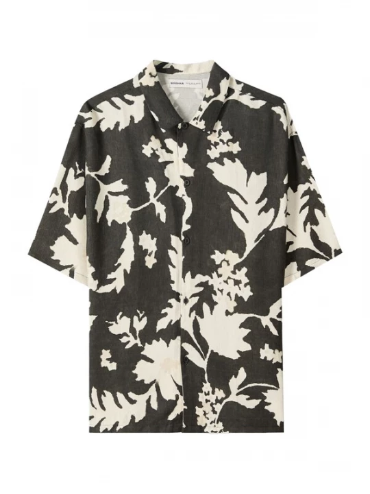 Foto van product Bershka Overhemd zwart / wit