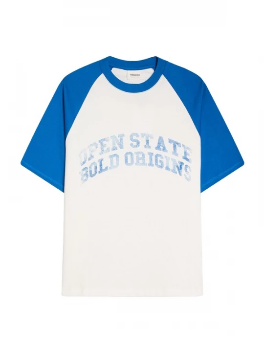 Foto van product Bershka Shirt blauw / wit