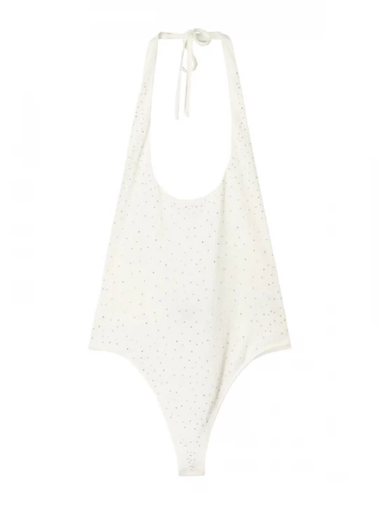 Foto van product Bershka Shirt body zilver / wit