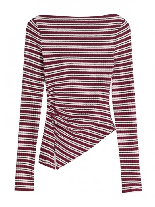 Foto van product Bershka Shirt bordeaux / wit