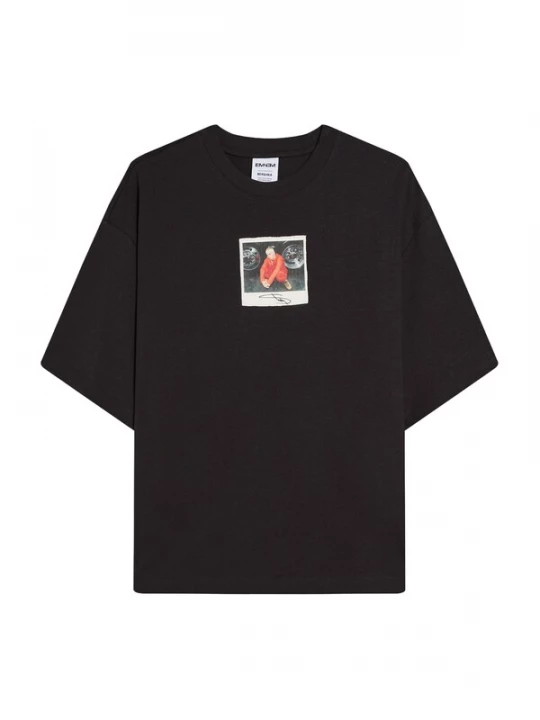 Foto van product Bershka Shirt 'EMINEM' oranjerood / zwart / zwart gemêleerd / offwhite