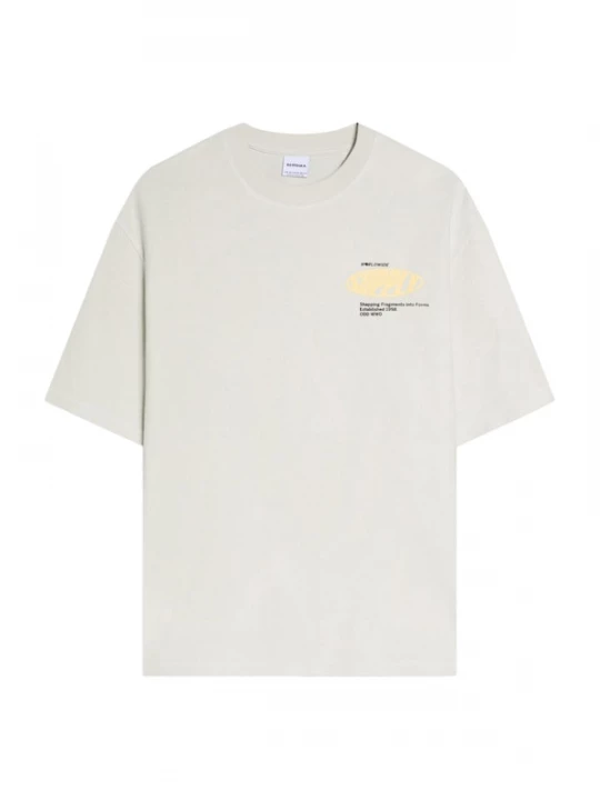 Foto van product Bershka Shirt geel / lichtgrijs / zwart