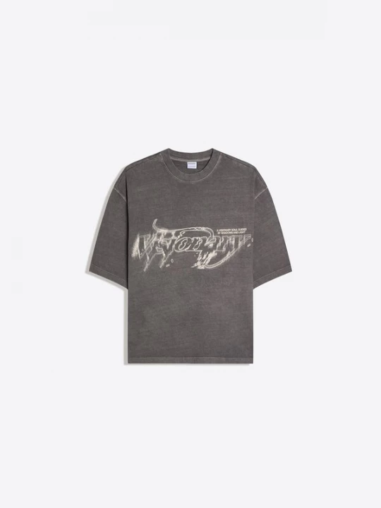 Foto van product Bershka Shirt grijs / wit